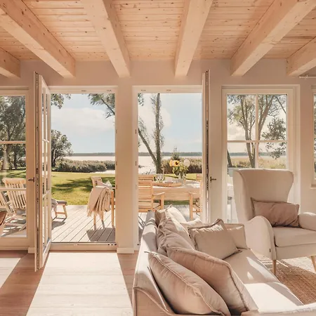 Tatil Evi Watermark Usedom - Traumhaus Direkt Am Wasser Mit Eigener Badestelle - Haus Woge *